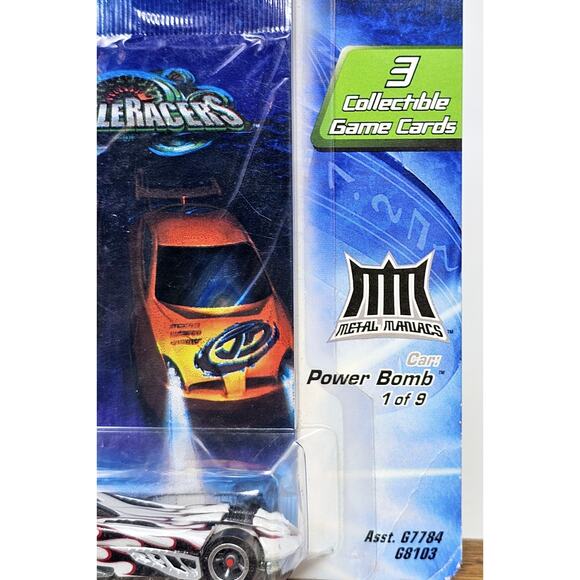 Hot Wheels AcceleRacers Metal Maniacs 1/9 Power Bomb White Sealed #67784 G8103 - Picture 3 of 9
